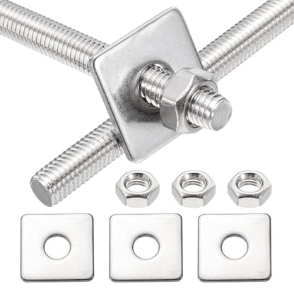 MECCANIXITY 2Set M8x80mm Fully Threaded Rod Threaded Rods Bar Studs - size: M8x80mm