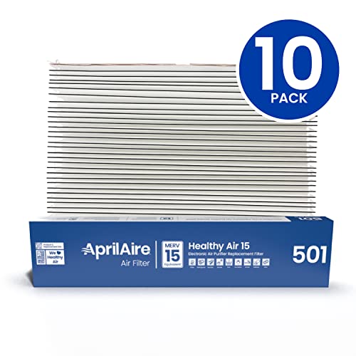 AprilAire 501 Replacement Filter for AprilAire 5000 Whole-House Air Purifier - MERV 15 Equivalent, 16x25x6 Air Filter (Pack of 10) - style: Pro Pack (10)