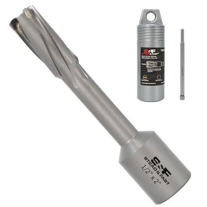 S&F STEAD & FAST Carbide Tipped Annular Cutter, Diameter 1/2”, DOC 2” - size: 1/2 x 2''