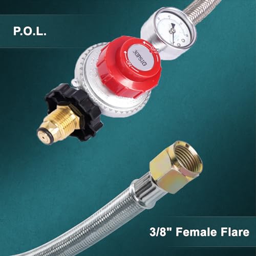 GASPRO 12 FT High Pressure Propane Regulator with Hose