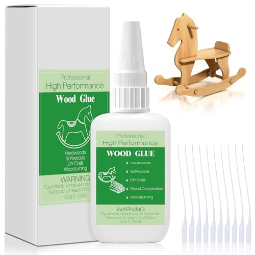 50g Wood Glue Clear- Heavy Duty Wood Glue for Furniture Woodworking, Strong Adhesive Waterproof Super Glue Gel for Wood Crafts - style: 50g Wood Glue