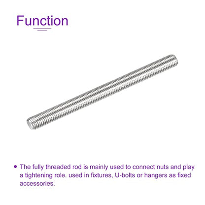 DMiotech 20 Pack M3 x 40mm Fully Threaded Rod 304 Stainless Steel Right Hand Threads Rod Bar Studs Clamps and U-Bolts - size: M3 x 40mm