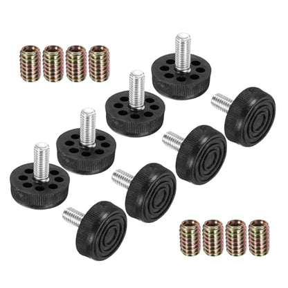 uxcell 8Pcs M8 Thread Adjustable Furniture Levelers, 1.18 x 1.18 - size: M8 x 1.18" x 1.18"