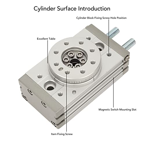 Pneumatic Rotary Actuator, High Strength Rotary Air Cylinder Degree Adjustable for Chemical Industry(30A)