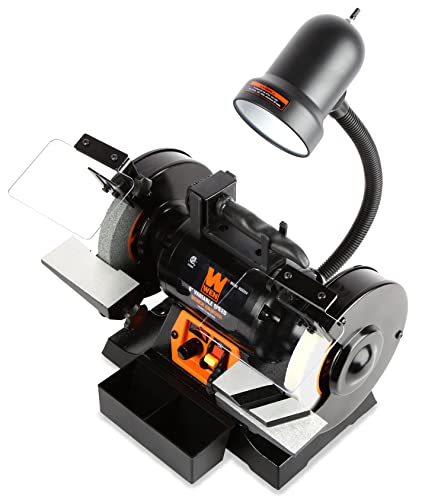 WEN BG625V 2.5-Amp 6-Inch Variable Speed Bench Grinder with Flexible Work Light , Black - style: Variable Speed