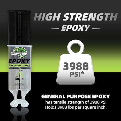 2 Part Epoxy Glue - Dries Clear, 5 Minute Epoxy with 2 Mixing Kit - size: 25ml - 1 Pack