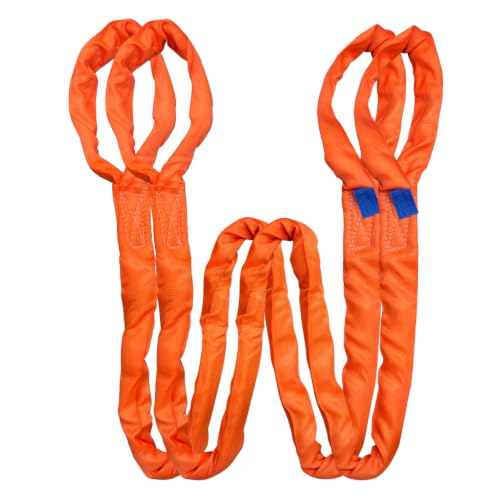 2pcs 22,000 LBS Lifting Sling, 13 FT Eye & Eye Round Sling - size: 22,000lb-13ft*2pcs
