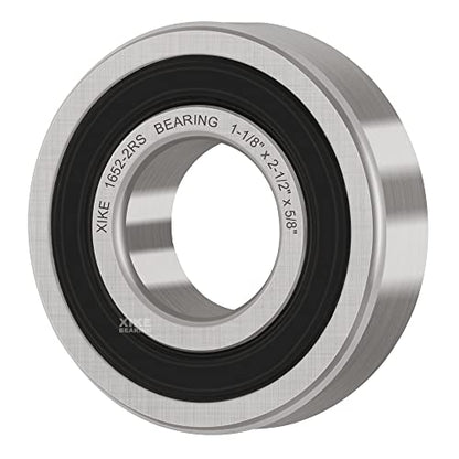 XIKE 4 Pcs 1652-2RS Bearings 1-1/8"x2-1/2 x5/8",Double Rubber Seals. - size: 1652-2RS Size 1-1/8"x2-1/2"x5/8"
