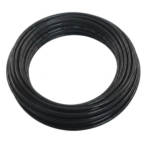 33ft 4mm OD x 2.5mm ID Pneumatic Tubing Pipe, (Black) - color: Black, size: 4mm OD x 2.5mm ID