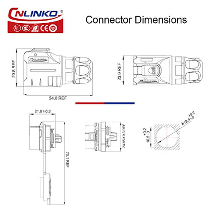 CNLINKO IP68 Circular Panel M16 Plastic 9 Pin Plug and Socket Electrial Waterproof Auto Wire Harness Solder with Cover for Power Equipment DC/AC Welding Connector (9 Pin) - size: 9 Pin, style: Single-Hole Set/Plug without Cable