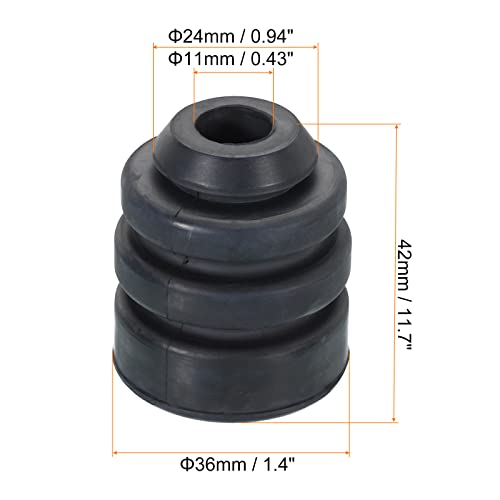 PATIKIL 1.4"x1.7" Refrigeration Compressor Rubber Mounting Feet, 6 Pack Foot Mount Anti Vibration Pad Replacement for Air Conditioner Refrigerator Electric Motor, Black - size: 1.4" x 1.7"