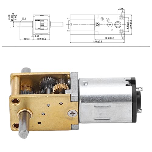 DC 6V Micro Geared Motor 150 RPM High Torque for Automation Equipment Control Systems and Speed Reduction - color: Dc6v 150rpm