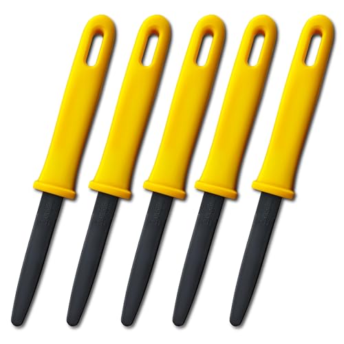 CANARY Cardboard Cutter with Non-Stick Coated Blade - 7.5" Box Cutter Utility Knife for Breaking Down Boxes & Opening Packages - Made in Japan, Yellow (Bulk 5-Pack) - size: 5 PCS