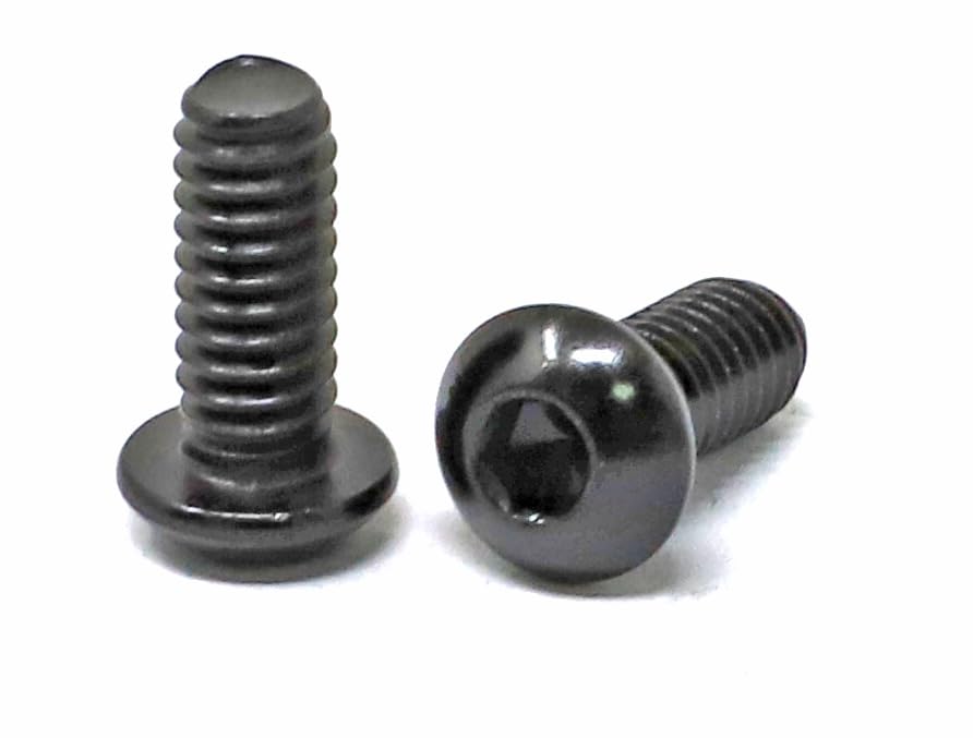 iexcell 50 Pcs 1/4-20 x 5/8" Stainless Steel 304 Hex Socket Button Head Cap Screws Bolts, Black Oxide Finish, with Hex Key Spanner - size: 1/4-20 x 5/8"