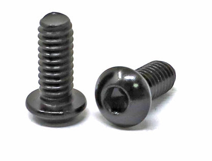 iexcell 50 Pcs 1/4-20 x 5/8" Stainless Steel 304 Hex Socket Button Head Cap Screws Bolts, Black Oxide Finish, with Hex Key Spanner - size: 1/4-20 x 5/8"