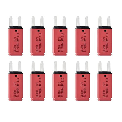 DC 10 PCS 10 Amp Auto-Reset ATM Mini Circuit Breaker （10A-30A） Blade Fuses Assortment Kit for Boat Marine RV Yacht Battery Trailer Bus Truck - style: 10A