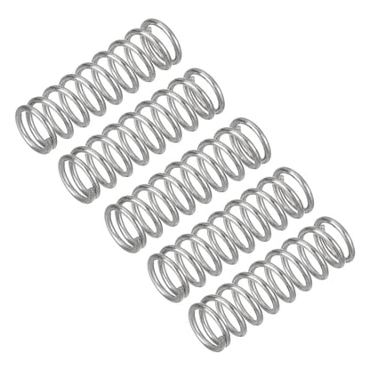 uxcell 5Pcs Compression Spring, Wire Diameter 0.039", OD 0.31", Free Length 1.18" 304 Stainless Steel Coil Mechanical Compressed Spring, Silver - size: 0.039" x 0.31" x 1.18"