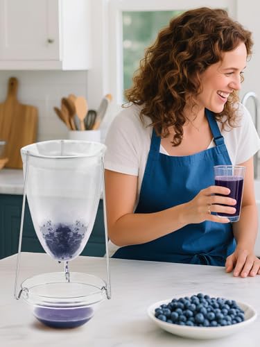 Stable Jelly Strainer Stand with 3 Strainer Bags, 1 Set