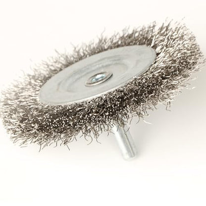FPPO 20PCS 3 Inch Stainless Steel Wire Wheel Brushes Kit for Drill with 1/4-Inch Shank,Wire Wheels for Power-Operated Grinders