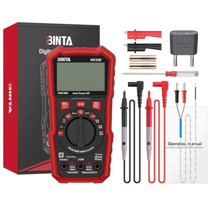 BINTA 6000 Counts Digital Multimeter with NCV Auto-Ranging Voltmeter Tester - style: 6000 Counts