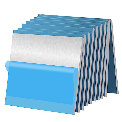 10PCS 6061 Aluminum Sheet Metal 1/8" x 4" x 4", Aluminum Plates Covered with Protective Film, Heat Treatable Aluminum Flat Bar for DIY Craft, Industry - size: 1/8", style: 4" × 4", 10Pcs