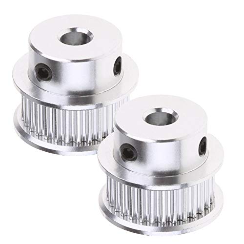 2PCS GT2 Timing Pulley 30 Teeth Bore 5mm Synchronous Wheel - size: 30 Teeth Bore 5mm