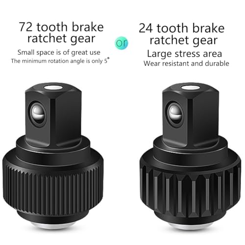 53 Pieces 1/4 inch Drive Socket Ratchet Wrench Set, with Bit Socket Set Metric and Extension Bar for Auto Repairing and Household, with Storage Case,with 72 Tooth Reversible Ratchets