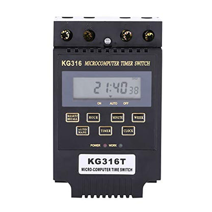 Eujgoov Digital Timer Switch, 10 On Off Weekly Programmable 110V