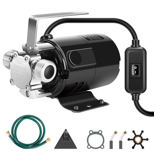 VIVOSUN 1/10HP Water Transfer Pump, 330 GPH Utility Pump with ON/OFF Switch - size: 9"×8"-330 with ON/OFF Switch