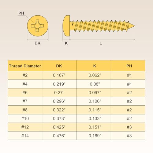 METALLIXITY Phillips Pan Head Self Tapping Screw #4x1 100Pcs - color: Silver Tone, size: #4x1"