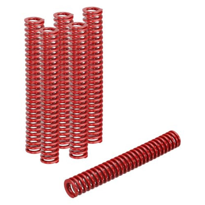 HARFINGTON 6pcs Die Spring 1/2" OD x 3.5" Free Length SMH2014, Red - size: 1/2" OD x 3.5" Free Length