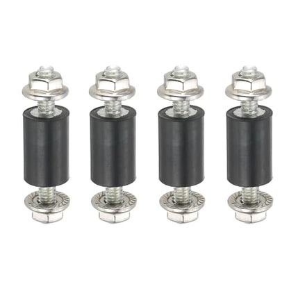 PATIKIL M4 10x15mm Rubber Isolator Mounts, 4 Pcs Rubber Studs Shock Absorber Anti-Vibration Isolation Damping Mounts with Lock Nuts for Motor, Air Compressor, Engines (35mm Height) - size: M4-10x15x35mm