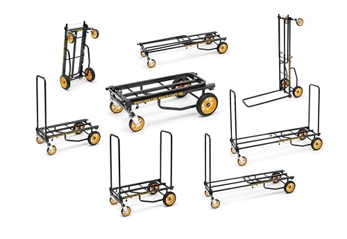 Rock-N-Roller R8RT (Mid) 8-in-1 Folding Multi-Cart/Hand Truck/Dolly/Platform Cart/34" to 52" Telescoping Frame/500 lbs. Frame Capacity, Black - style: R8RT