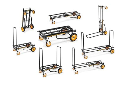 Rock-N-Roller R8RT (Mid) 8-in-1 Folding Multi-Cart/Hand Truck/Dolly/Platform Cart/34" to 52" Telescoping Frame/500 lbs. Frame Capacity, Black - style: R8RT