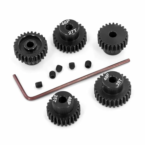 OGRC 48P 24T 25T 26T 27T 28T Pinion Gear for 1/10 RC Monster Truck Buggy - size: 24T 25T 26T 27T 28T
