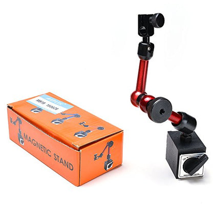 AGPtek® 3-Joint Red Adjustable Magnetic Base Holder for Digital Dial Indicator