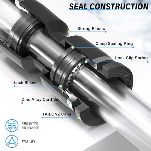 TAILONZ PNEUMATIC Male Elbow 5/32 Inch Tube OD x UNF 10-32 Thread 90 Push to Connect Fittings PL-5/32-U10 (Pack of 10) - size: 5/32" OD UNF 10-32