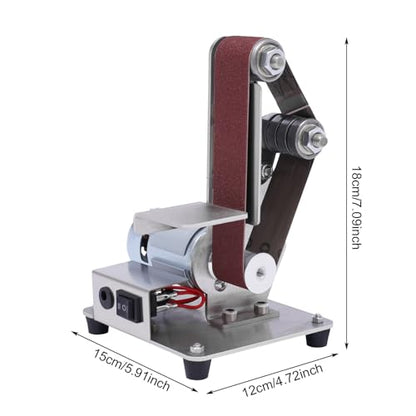 110V Electric Belt Sander, 775 Polishing Grinding Sharpener DIY Power Sanding Machine Cutter Edges Mini Bench Belt Grinder Kit Belt Sander Electric Sanding Polishing Grinding Machine