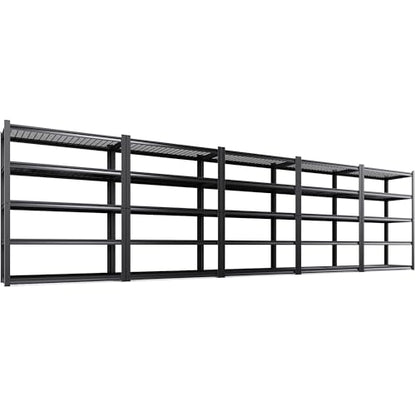 Set of 5 Garage Shelving-3000 lbs 5 Tier Storage Shelves,Adjustable Heavy Duty Metal Shelving Unit and Storage Large Wire Rack,Utility Steel Shelf for Warehouse Industrial Pantry Basement -78"x46"x20" - size: 46"Wx19.7"Dx78"H