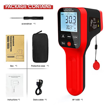 Digital Pyrometer -58°F to 2912°(-50°C to 1600°C) High Temp Thermometer Gun