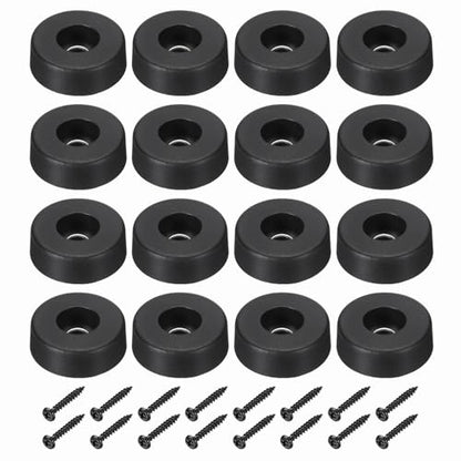 MECCANIXITY Rubber Speaker Isolation Feet,1.18"x0.39" Black Anti-Vibration Base Pad with Screw Amplifier Stand Feet Mat for Electronic Speaker Guitar HiFi Home Theater Sound System, Pack of 16 - size: 1.18"x0.39"