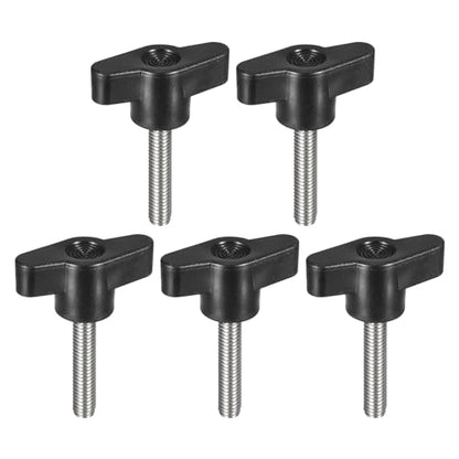 uxcell 5Pcs Clamping Screw Knob, M6 x 30mm Metric 304 Stainless Steel T Shaped Thumb Screws Handle for Quick Remove Hand Tightening Knob Replacement - size: M6 x 30mm
