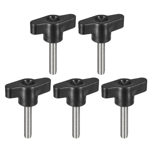 5Pcs Clamping Screw Knob, M6 x 30mm Metric 304 Stainless Steel T Shaped Thumb Screws Handle for Quick Remove Hand Tightening Knob Replacement