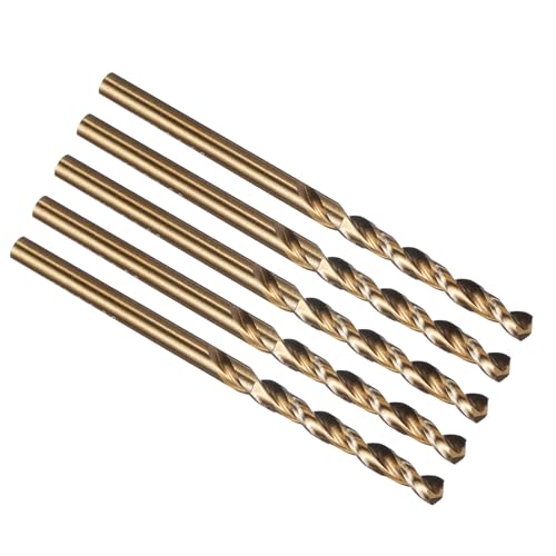 PATIKIL 3.5mm Drill Bit M42 8% Cobalt HSS 135° Gold Finish 5Pcs - size: 3.5mm