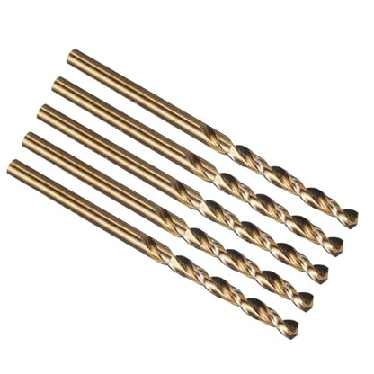 PATIKIL 3.5mm Drill Bit M42 8% Cobalt HSS 135° Gold Finish 5Pcs - size: 3.5mm
