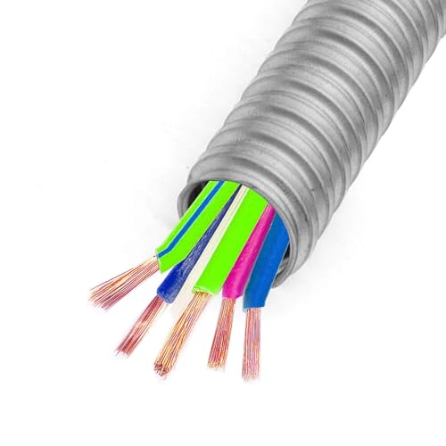 1 inch x 25ft Flexible Electrical Conduit, Iron Galvanized Access Line Conduit, for Manage and Protect Home and Industrial Wires - size: 1-25ft