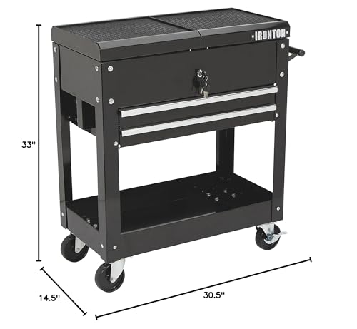 Ironton 28in. 2-Drawer Rolling Tool Cart, 350-Lb., Locking Drawers - size: 2 Drawer