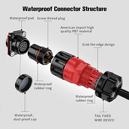 12 Pin Waterproof M20 Plastic Industrial Connector 5A 250V - style: 12PIN