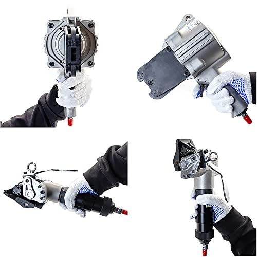 Pneumatic Steel Strapping Tools Metal Banding Machine Heavy Duty Tensioner and Cutter Sealer for 1.25inch（32mm）Width Metal Belt, Portable Packaging