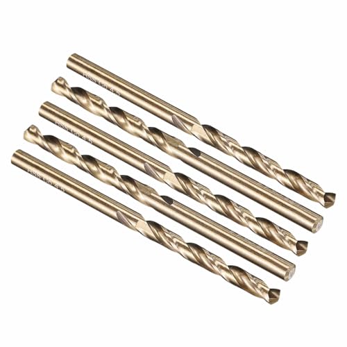 5pcs Drill Bit 4.5mm Diameter M35 5% Cobalt HSS for Metal - size: 4.5mm